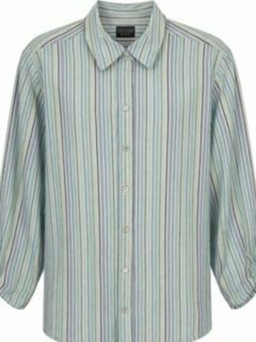 Chico's Blue Green Women's Additions by Chico's Striped Button Down Shirt Sz 3